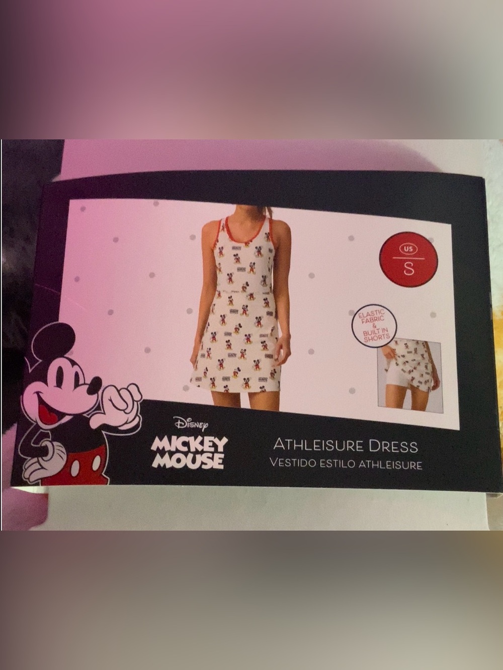 Disney Mickey Mouse White Dress with Red Trim. Super soft 
 BUILT IN SHORTS ❤️